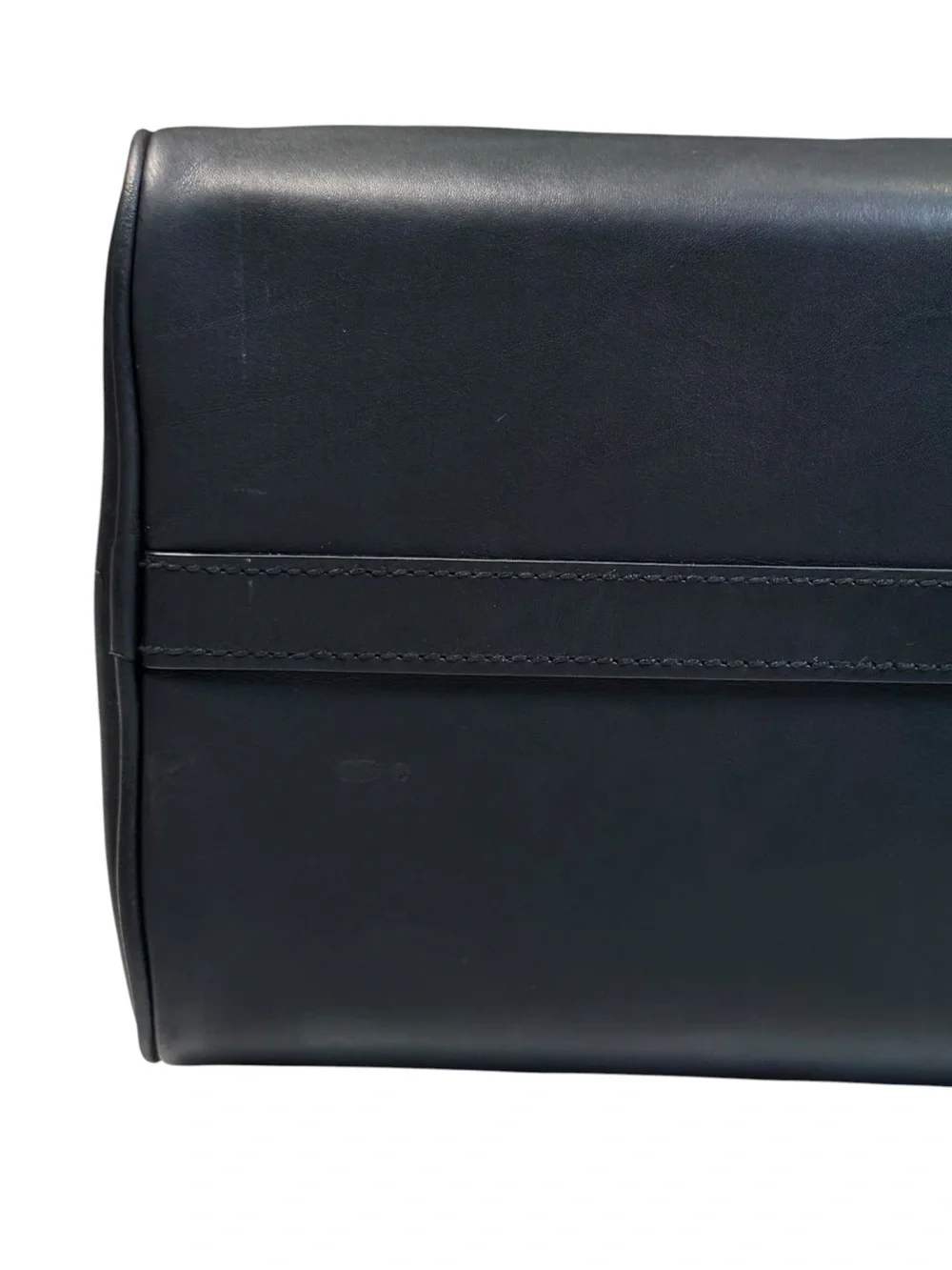Vintage 90's Polo Ralph Lauren Black Leather Boston Speedy Style Satchel Bag